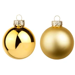 Sale DecoWoerner Dunkelene Weihnachtskugeln Aus Glas 6 Cm Ø – 24 Stück gold