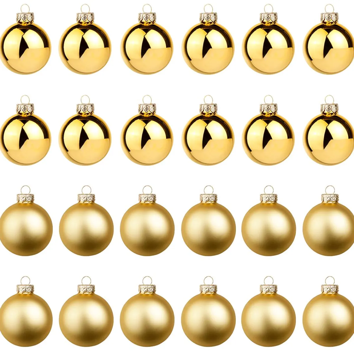 Sale DecoWoerner Dunkelene Weihnachtskugeln Aus Glas 6 Cm Ø – 24 Stück gold