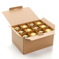 Sale DecoWoerner Dunkelene Weihnachtskugeln Aus Glas 6 Cm Ø – 24 Stück gold