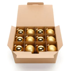 Sale DecoWoerner Dunkelene Weihnachtskugeln Aus Glas 6 Cm Ø – 24 Stück gold