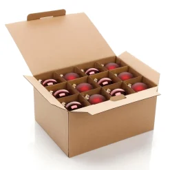 Best DecoWoerner Dunkele Weihnachtskugeln Aus Glas 6 Cm Ø – 24 Stück rot