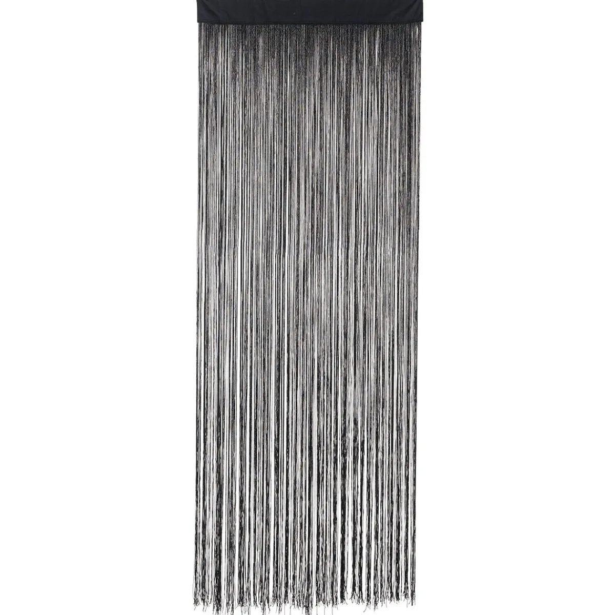 Discount DecoWoerner Fadenvorhang , 200 X 90 Cm schwarz