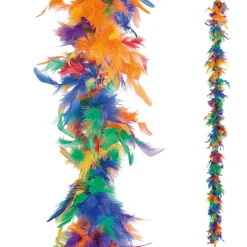 Outlet DecoWoerner Federboa, Bunt, 180 Cm mehrfarbig