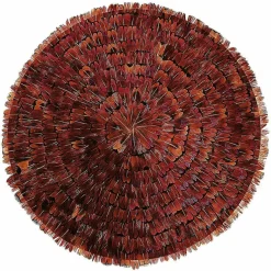 New DecoWoerner Feder-Wandschmuck braun