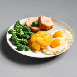 Best DecoWoerner Fleischkäse-Scheiben Lebensmittel-Attrappe, 2 Stück braun