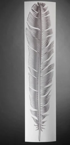 Clearance DecoWoerner Folien-Banner Feder, 139 Cm Lang transparent