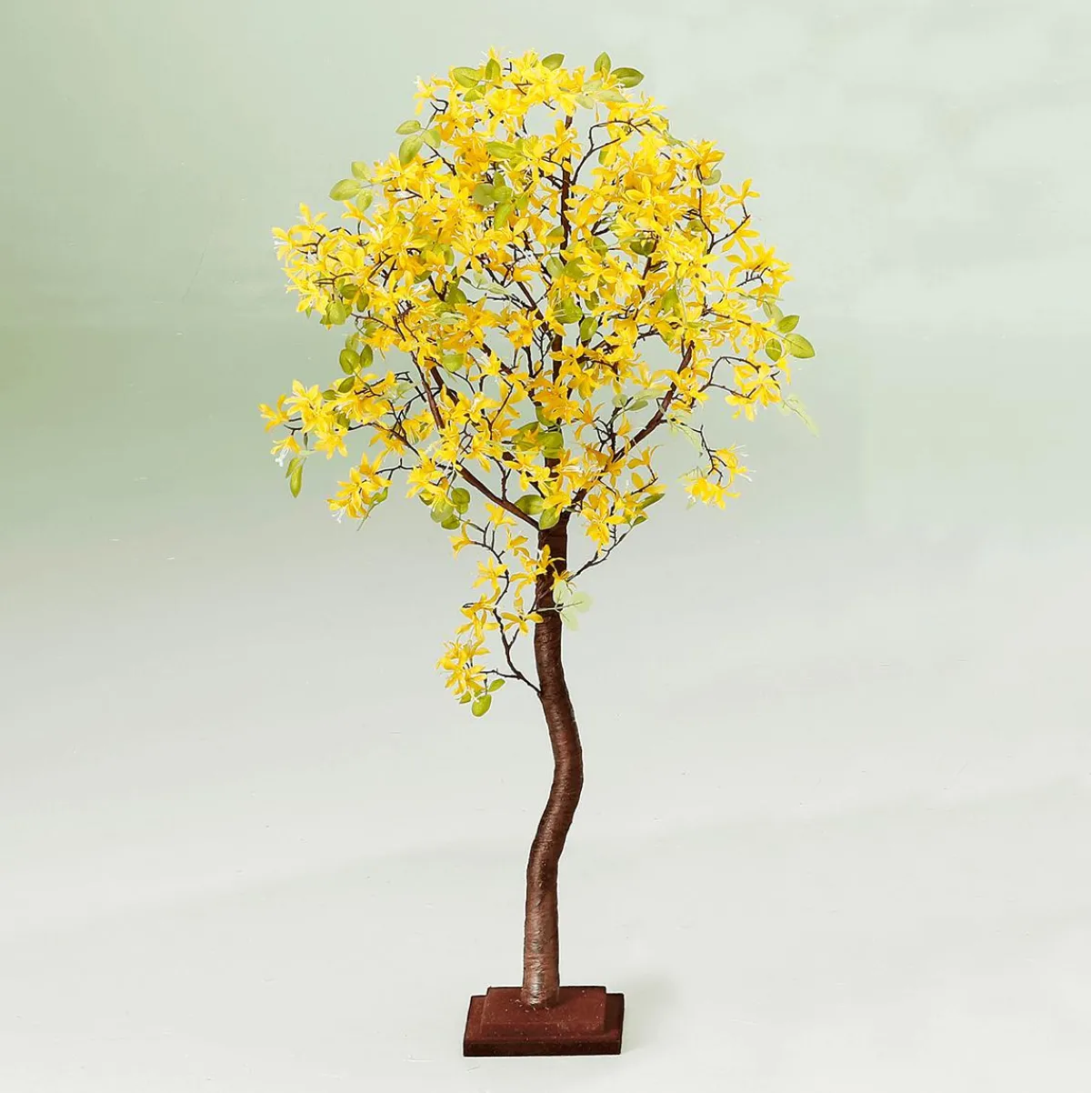 DecoWoerner Forsythien-Kunstbaum Mit Standplatte 120 Cm gelb