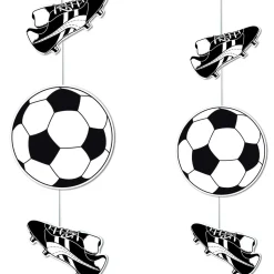 Hot DecoWoerner Fußballgirlande Mit Schuhen & Fußbällen 90 Cm schwarz
