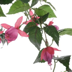 Sale DecoWoerner Fuchsien Kunstblumen-Hänge-Ampel Im Topf 85 Cm violett