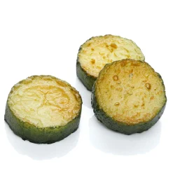 Best DecoWoerner Gebratene Zucchini-Scheiben Lebensmittel-Attrappen, Pack à 3 Stück grün