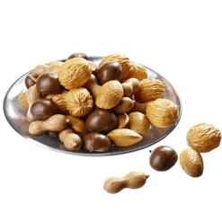 Clearance DecoWoerner Gemischtes Nuss-Sortiment - Lebensmittelattrappen 200 G Beutel braun