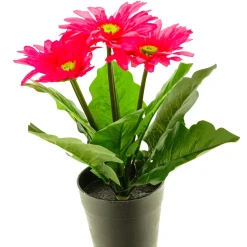 Outlet DecoWoerner Gerbera-Kunstblume Im Topf Pink, 30 Cm rosa