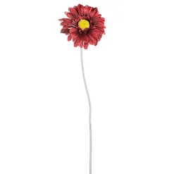 DecoWoerner Gerbera-Kunstblumen , Pack à 2 Stück rot