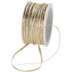 New DecoWoerner Geschenkband "Glamour" 5 Mm X 50 M gold