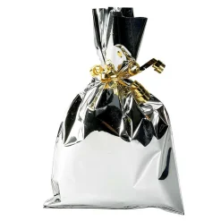 Best DecoWoerner Geschenkbeutel, Glänzend, , 15 X 25 Cm silber