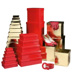 Outlet DecoWoerner Geschenkkartonage, , 10tlg. gold