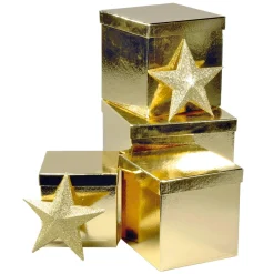 Online DecoWoerner Geschenkkartonage, , 4tlg. gold
