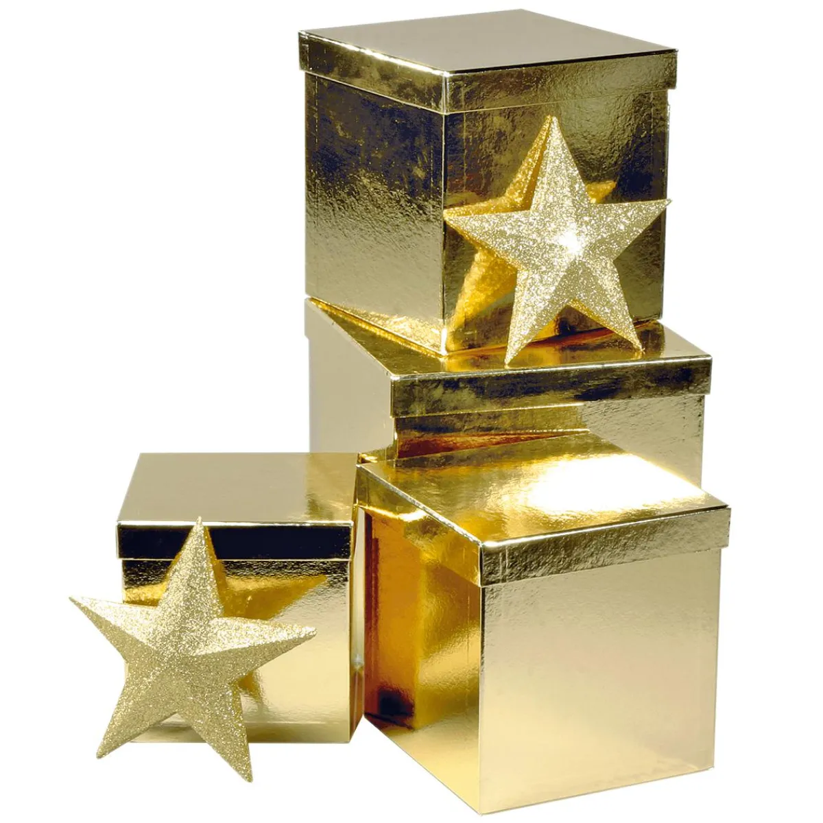 Online DecoWoerner Geschenkkartonage, , 4tlg. gold
