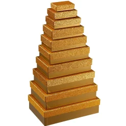 Outlet DecoWoerner Geschenkkartonage , 10tlg. gold