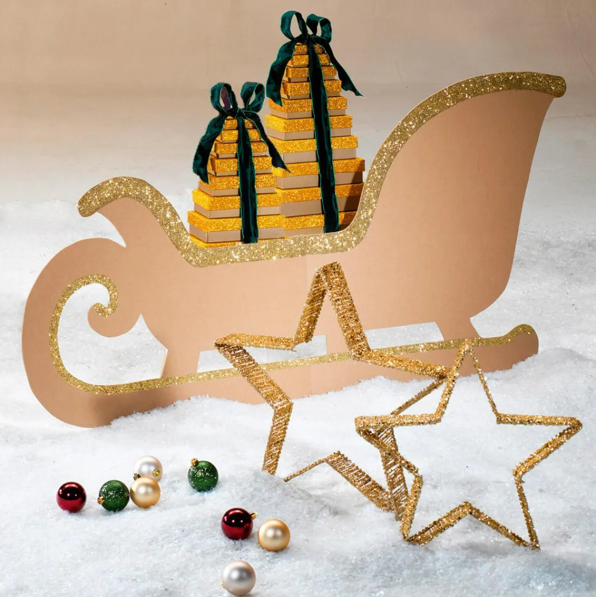 Outlet DecoWoerner Geschenkkartonage , 10tlg. gold