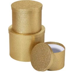 Best DecoWoerner Geschenkkartonage , 3tlg. gold