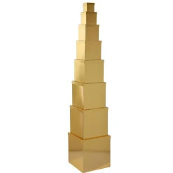 DecoWoerner Geschenkkartonage Majestic Metallic, , 8tlg. gold