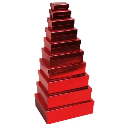 Outlet DecoWoerner Geschenkkartonage, , 10tlg. rot