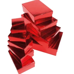 Outlet DecoWoerner Geschenkkartonage, , 10tlg. rot