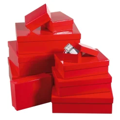 Outlet DecoWoerner Geschenkkartonage, , 10tlg. rot