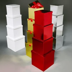 Online DecoWoerner Geschenkkartonage, , 4tlg. rot