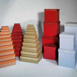 DecoWoerner Geschenkkartonage , 10tlg. rot