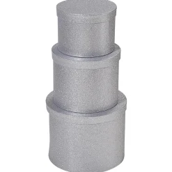 Outlet DecoWoerner Geschenkkartonage , 3tlg. silber