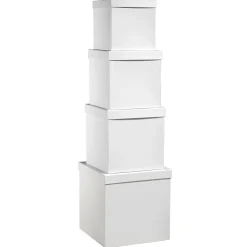 New DecoWoerner Geschenkkartonage, , 4tlg. weiß