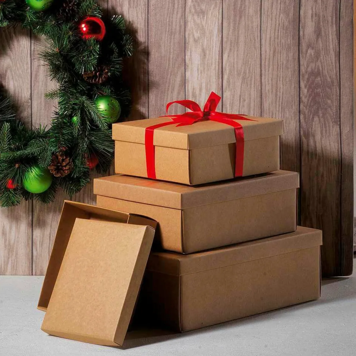 Outlet DecoWoerner Geschenkkartons 30 X 23 X 11 Cm 10 Stück braun
