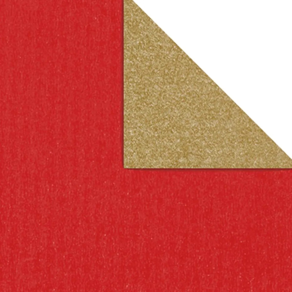 New DecoWoerner Geschenkpapier Bicolor Rolle Gold 50 Cm X 50 M rot
