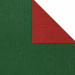New DecoWoerner Geschenkpapier Bicolor Secare Rolle 50 Cm, 100 M, Dunkel Rot grün