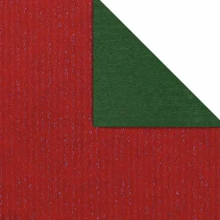 Clearance DecoWoerner Geschenkpapier Bicolor Secare Rolle 70 Cm, 250 M, Dunkel Rot grün