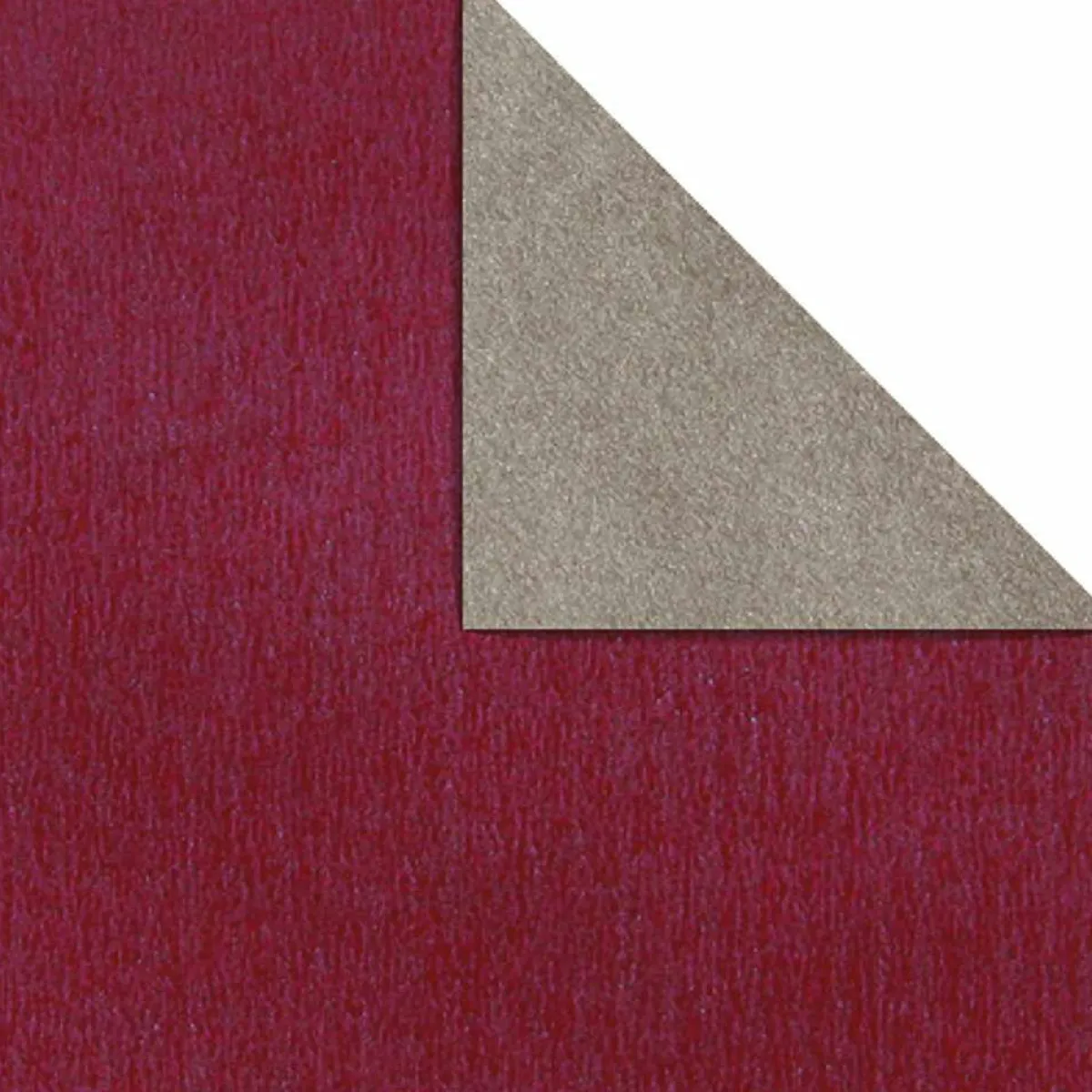 DecoWoerner Geschenkpapier Bicolor Secare Rolle 50 Cm, 250 M, Beere silber