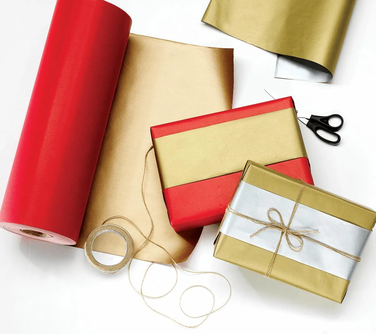 Outlet DecoWoerner Geschenkpapier Bicolor Secare Rolle 50 Cm, 250 M, Silber gold