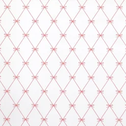 Outlet DecoWoerner Geschenkpapier Schleifchen Weiß / Rot, 70cm Breit, 40 M Rolle