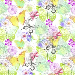 DecoWoerner Geschenkpapier Schmetterlinge, 50 Cm, 50 M mehrfarbig