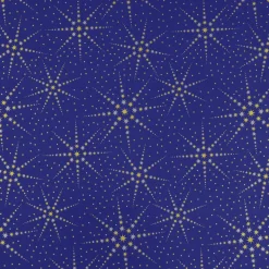 Sale DecoWoerner Geschenkpapier Sternchen / Gold / Silber blau