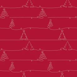 New DecoWoerner Geschenkpapier Weihnachtsbaumornamente rot
