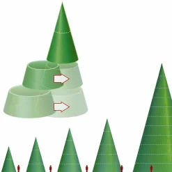 Outlet DecoWoerner Gigant Baum Mit LED Warm, Außen, 1000 Cm grün