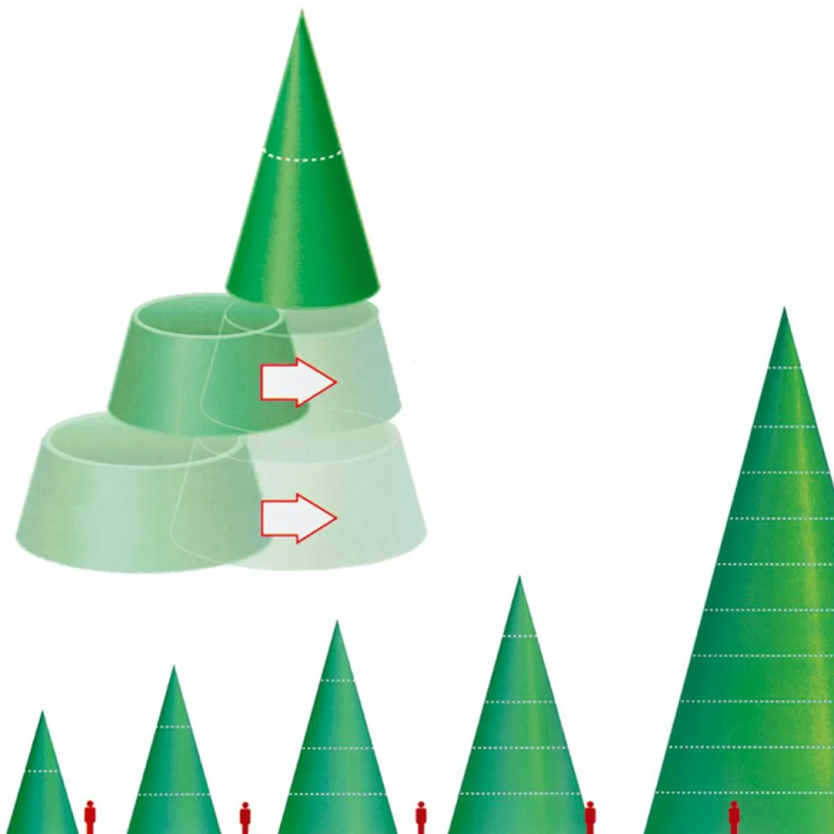 Clearance DecoWoerner Gigant Baum Ohne Licht, 1210 Cm grün