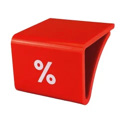 Outlet DecoWoerner Glasbodenaufstecker, '%' rot
