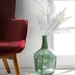 New DecoWoerner Glasflasche Ballonvase 45 Cm grün