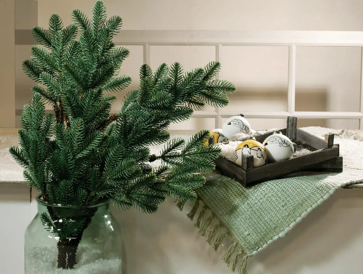 Discount DecoWoerner Glas-Weihnachtskugel "Arctic" 8 Cm, 12 Stück weiß