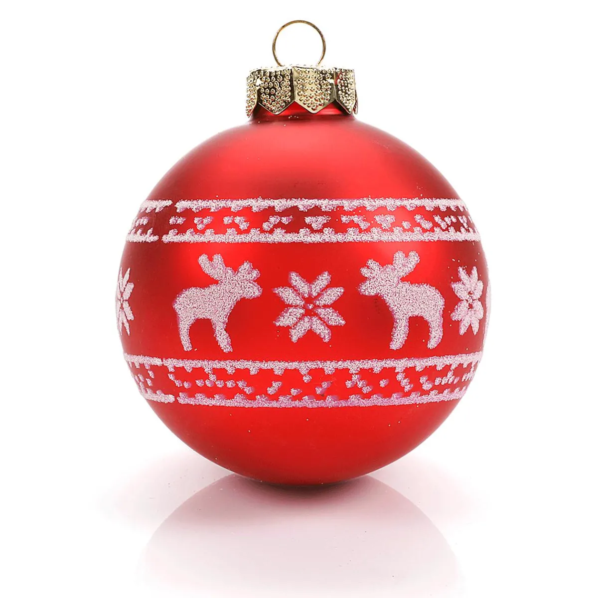 Discount DecoWoerner Glas-Weihnachtskugel "Nordic" 8 Cm, 12 Stück mehrfarbig