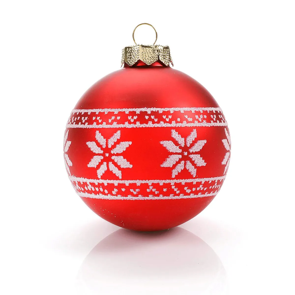 Discount DecoWoerner Glas-Weihnachtskugel "Nordic" 8 Cm, 12 Stück mehrfarbig